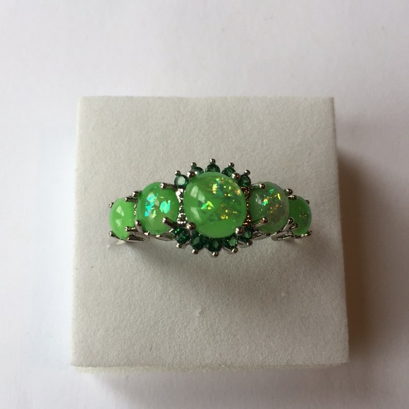 Handmade Jewelry - 1 carat two 0.50 two 0.25 carat 925(Silver) RING